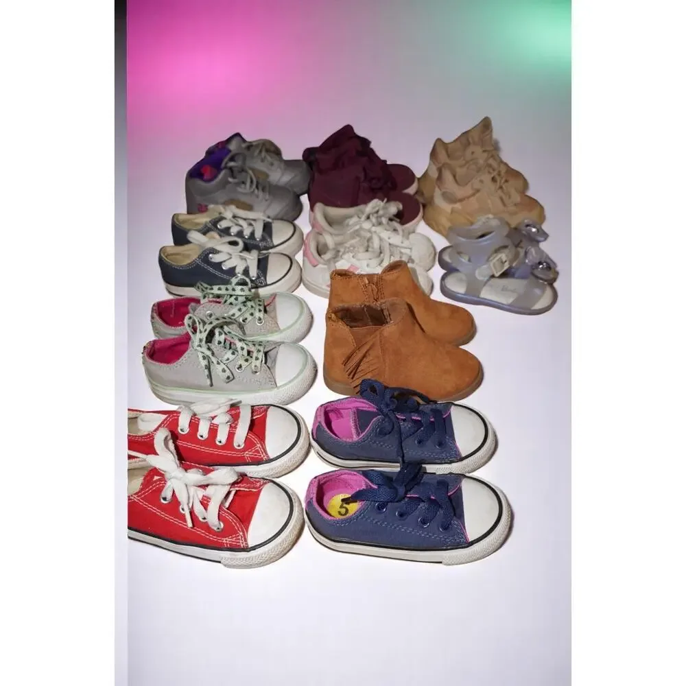 10 Pair Toddler Shoes Size 5C Bundle – Nike, Jordan, Converse, Adidas, Mini Meli